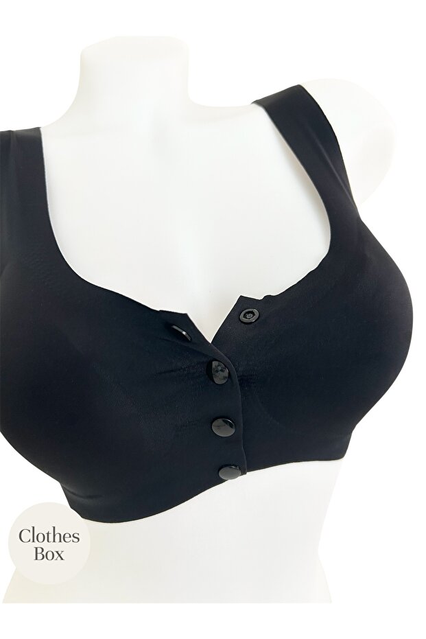 حمالة صدر بقفل أمامي مع وسادة قابلة للإزالة مقطوعة بالليزر - 5