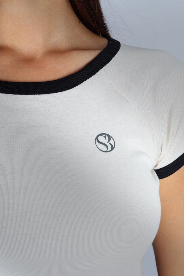 Regular Fit Crop Basic Kadın T-Shirt - 5