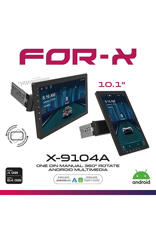 X-9104A 10'' ANDROİD DOUBLE TEYP ÜNİVERSAL 4RAM-64GB AHD KAMERA HEDİYE - 4
