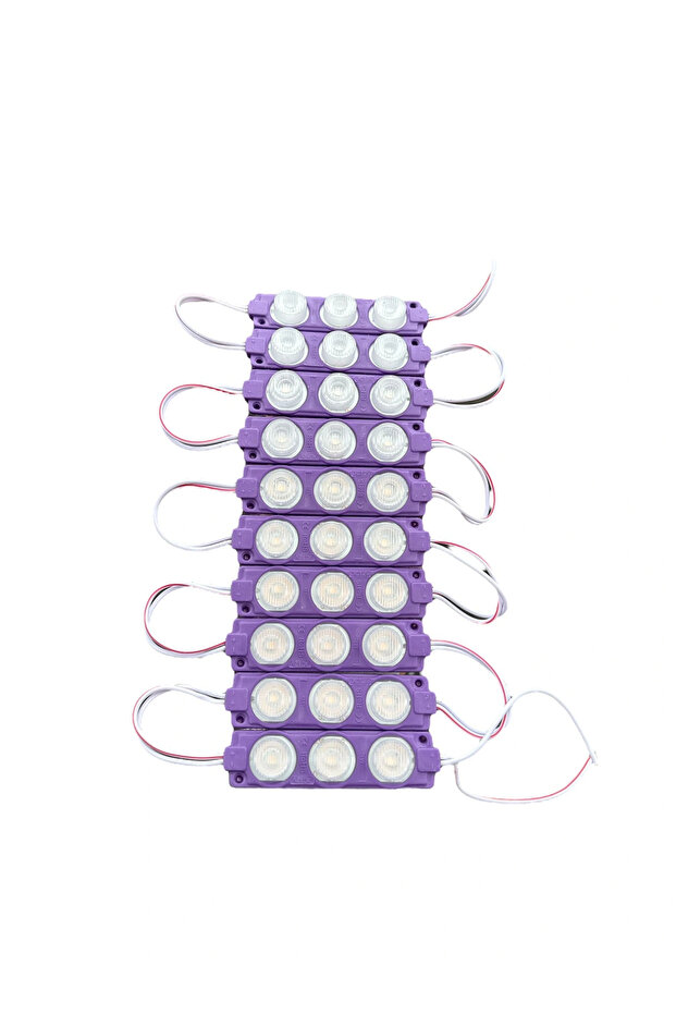 3 LEDLİ MODÜL LED MOR 10 LU SET - 1