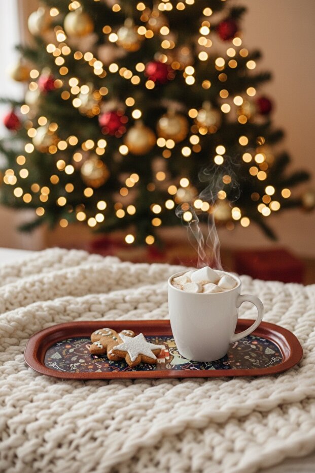 Nutcracker Patterned Metal Baton Tray, Presentation Tray - 2