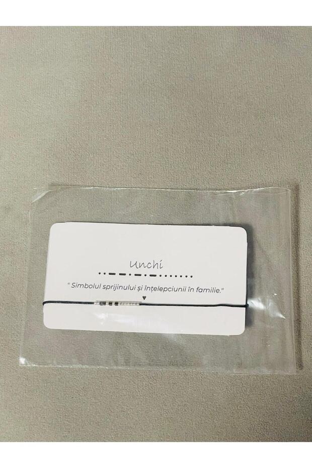 Adjustable Cord Bracelet, Morse Code - Uncle - 1