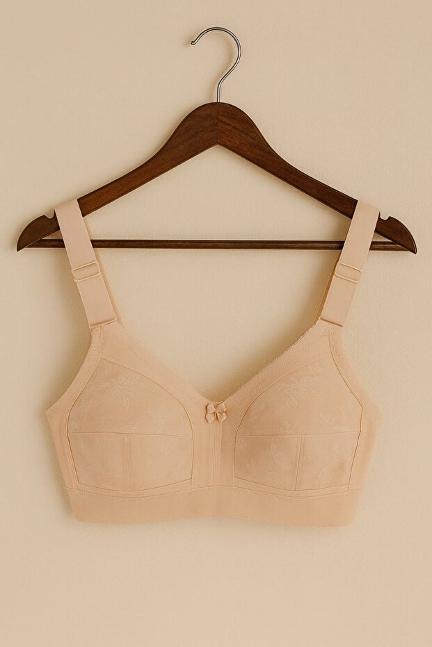 Ten Plus Size Patterned Non-Padded Wire-Free Recovery C Cup Bra – Breathable Comfortable Underwear
