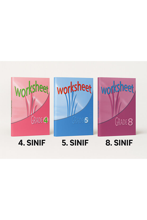 3 English Practice Worksheets / Test Book - Preparation for Exams - for Primary and Secondary School