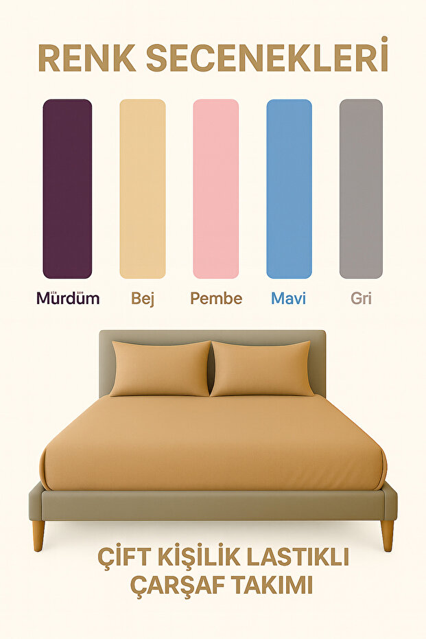 Double Cotton Ranforce Sheet Set - Elastic, Pillowcase Set 180*200/50*70 - 3