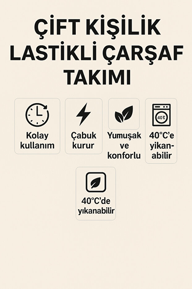 Double Cotton Ranforce Sheet Set - Elastic, Pillowcase Set 180*200/50*70 - 7