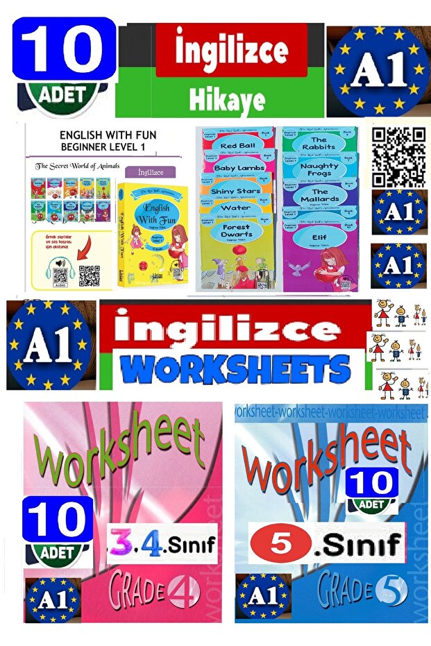 10 Qr Audio-Enhanced Elementary School Stories + 10 4Th Grade Stories Classroom Worksheets + 10 Pieces of 5Th Grade Material. Classroom Worksheets
