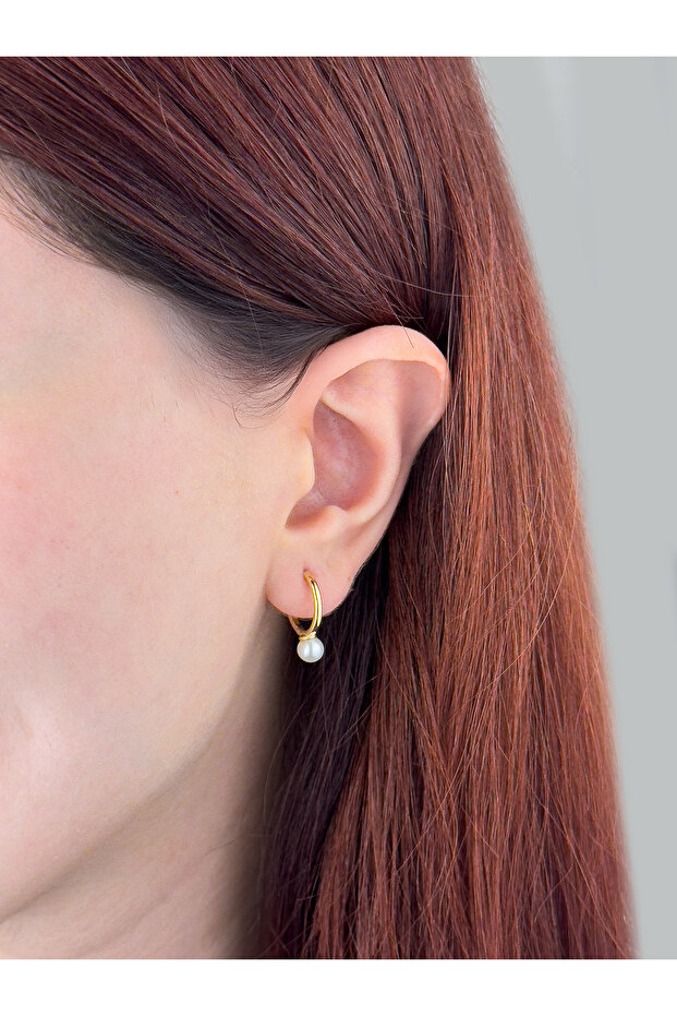 White Dreams (1x5mm), 14 Ayar Altın Küpe (TEK Satılır) - 3