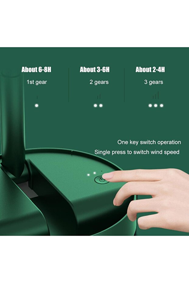 F-06 Taşınabilir Şarjlı Fan 3 Kademeli Vantilatör Klima Soğutucu Fan Beyaz - 6