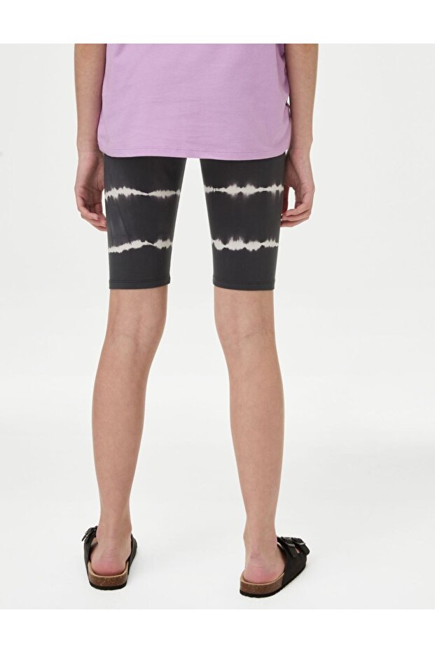 Regular Fit Desenli Biker Şort (6-16 Yaş) - 3