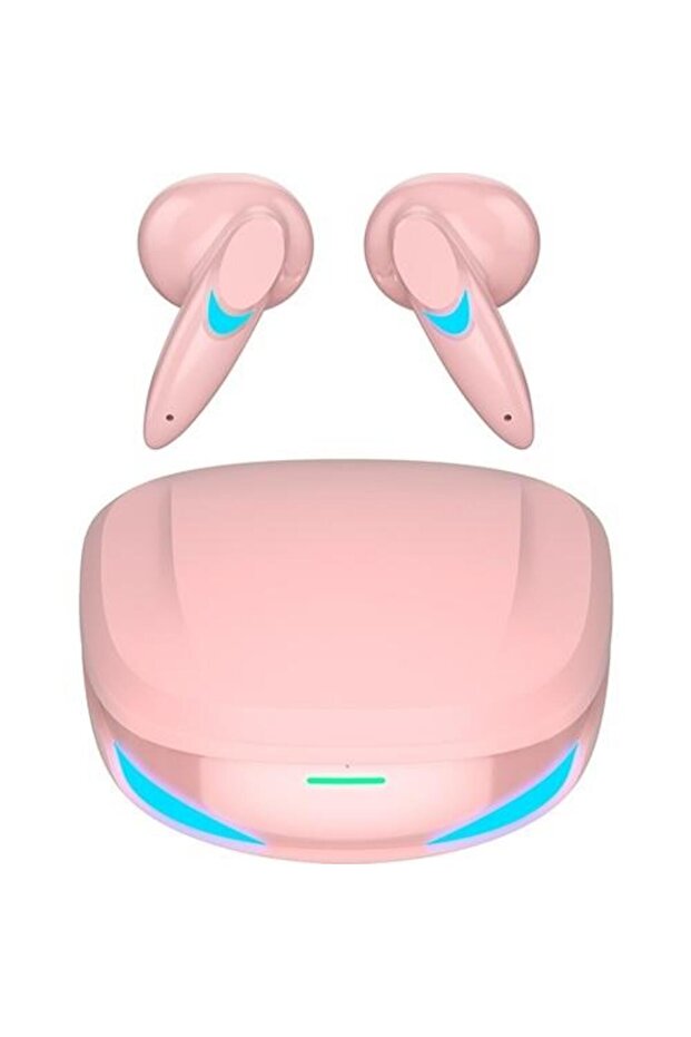 Kablosuz Oyuncu Kulaklığı Rgb Işıklı Çift Mikrofonlu 3 Modlu Bluetooth 5.2 Yeni Nesil Tg-g10 Pembe - 1