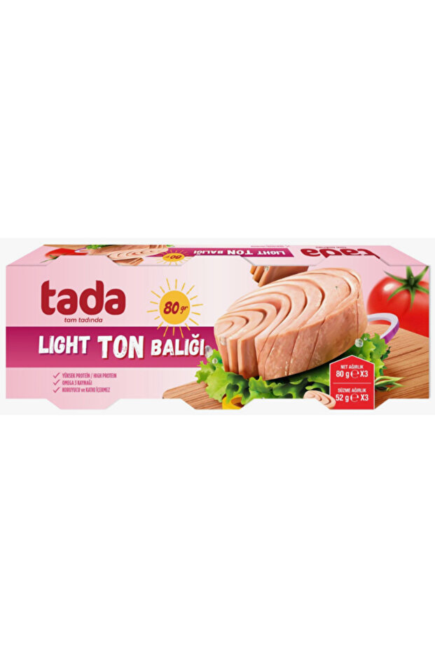 Light/Hafif Ton Balığı 80 gram 48 li Paket - Doğal Lezzet - 4