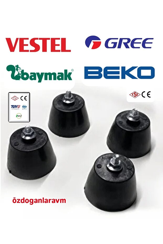 3M  Yüksek Yer Titreşim  Klima Dış Ünite Yer Takozu 4 Adet - 1