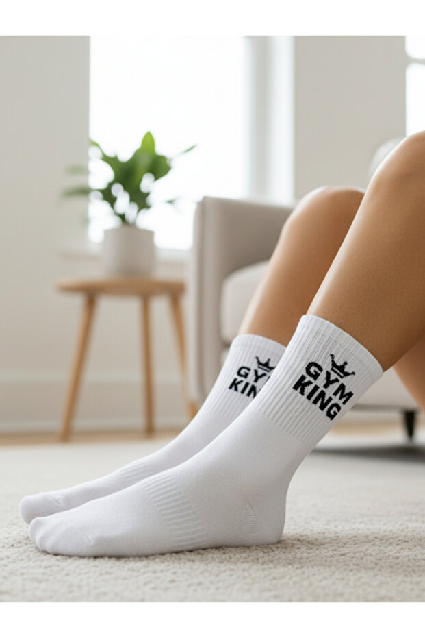 Gym King Written Tennis Sports Socks