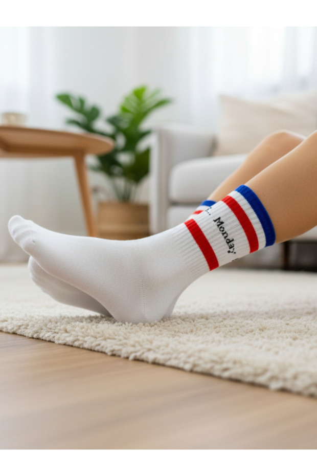 F.Ck Monday Written Tennis Sports Socks