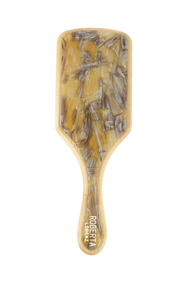 Yeşil Sedefli Doğal Bambu Tarak - 2