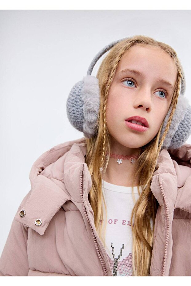 Kapüşonlu kapitone anorak - 6