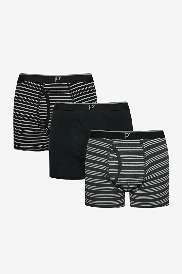 Thin Stripe 3-Piece Multicolor Boxers