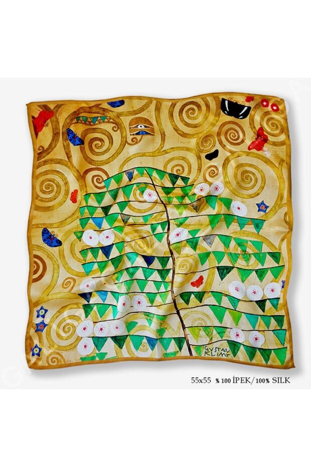 Ipek Fular Green Tree - 1