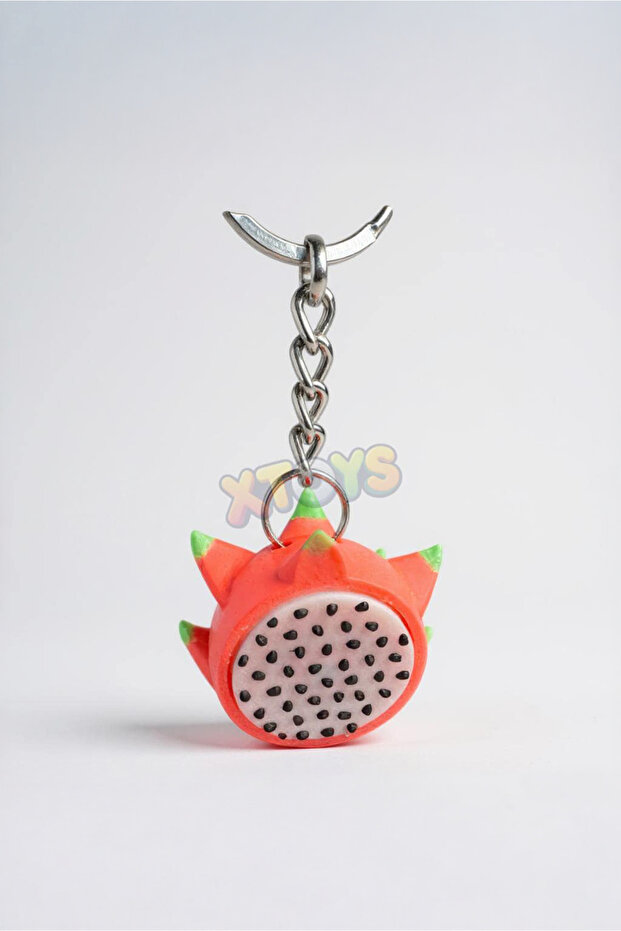 Clickable Dragon Fruit Stress Relief Toy, Gift Keychain and Bag Accessory | Draglix