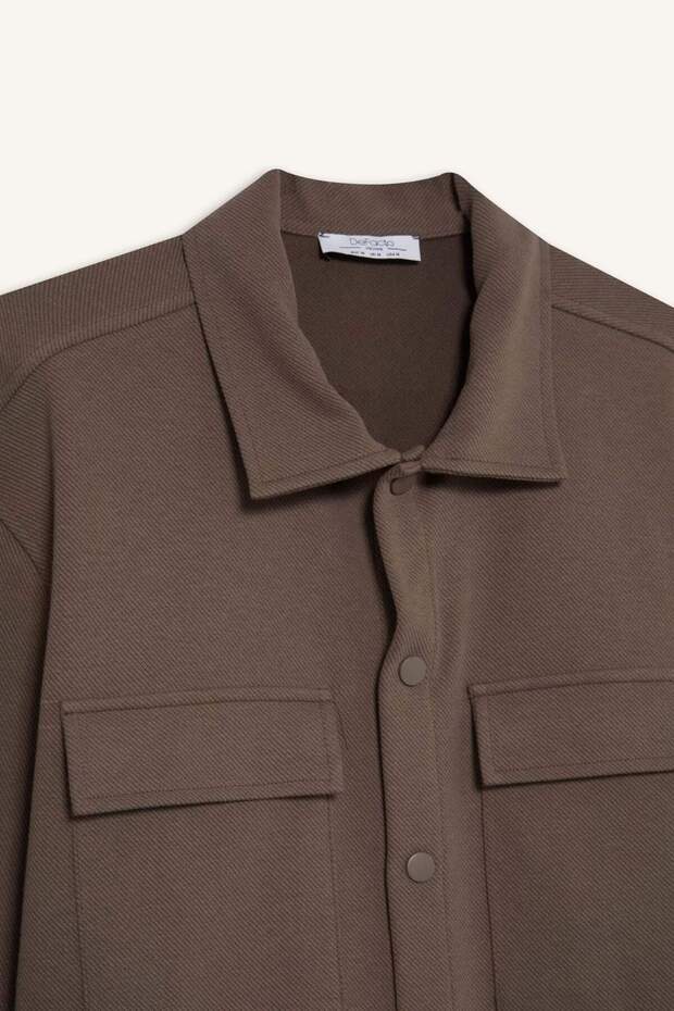 Regular Fit Twill Uzun Kollu Gömlek E7689AX25AU - 8