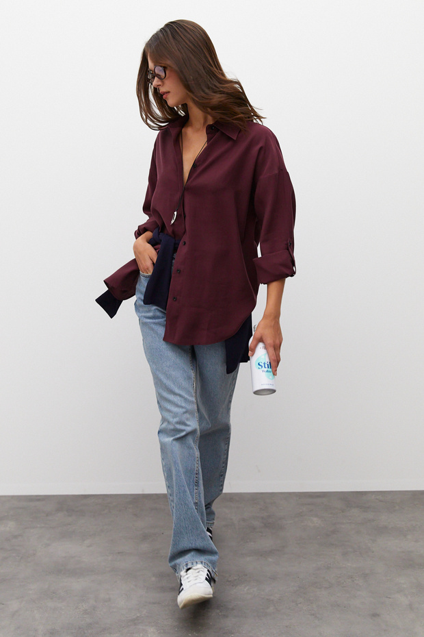 Apoletli Oversize Gömlek - 5