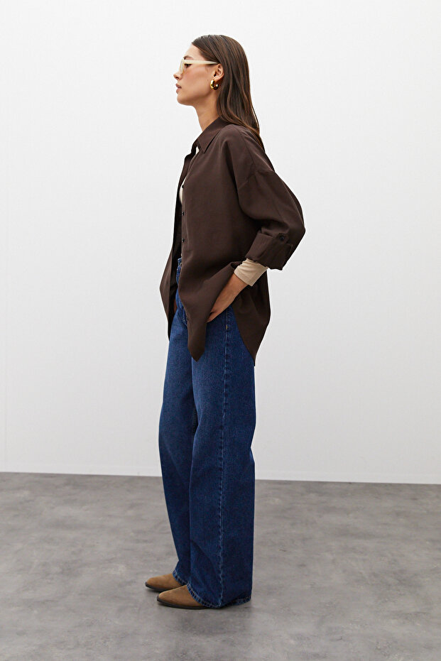 Apoletli Oversize Gömlek - 3