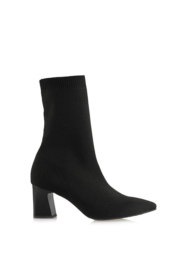 Çorap Bot Yazlık Kadın Ayakkabısı Küçük&büyük Numara Siyah Örgü - 6