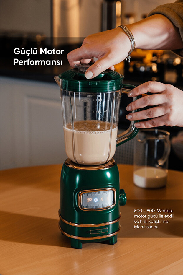 Kişisel Blender Seti Öğütücülü Smoothie Şişeli Blender 1,0 Litre Blendir Seti FR-BL01 Retroblend - 5