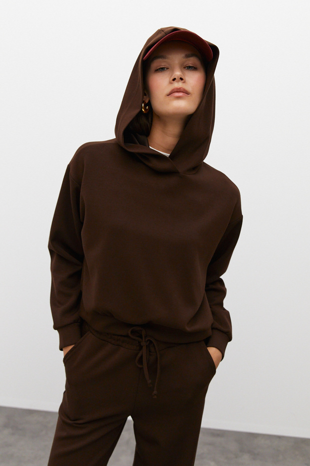Kapüşonlu Sweatshirt - 5