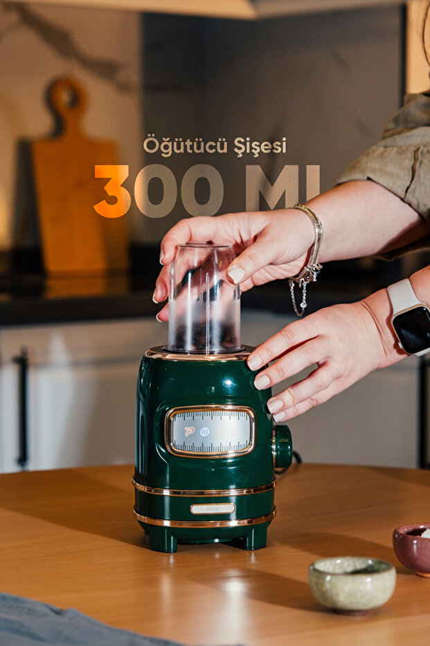 Kişisel Blender Seti Öğütücülü Smoothie Şişeli Blender 1,0 Litre Blendir Seti FR-BL01 Retroblend - 3