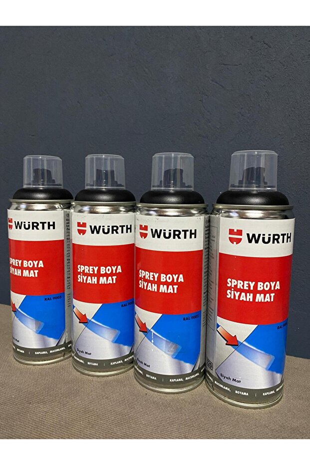 WÜRTH SPREY BOYA  SİYAH MAT  4'LÜ - 2