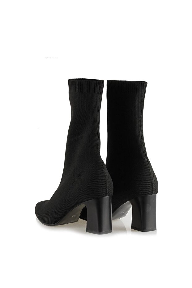 Çorap Bot Yazlık Kadın Ayakkabısı Küçük&büyük Numara Siyah Örgü - 4