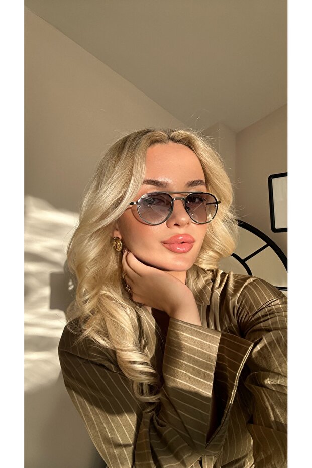 Damla Design Green Frame Green Glass Unisex Sunglasses