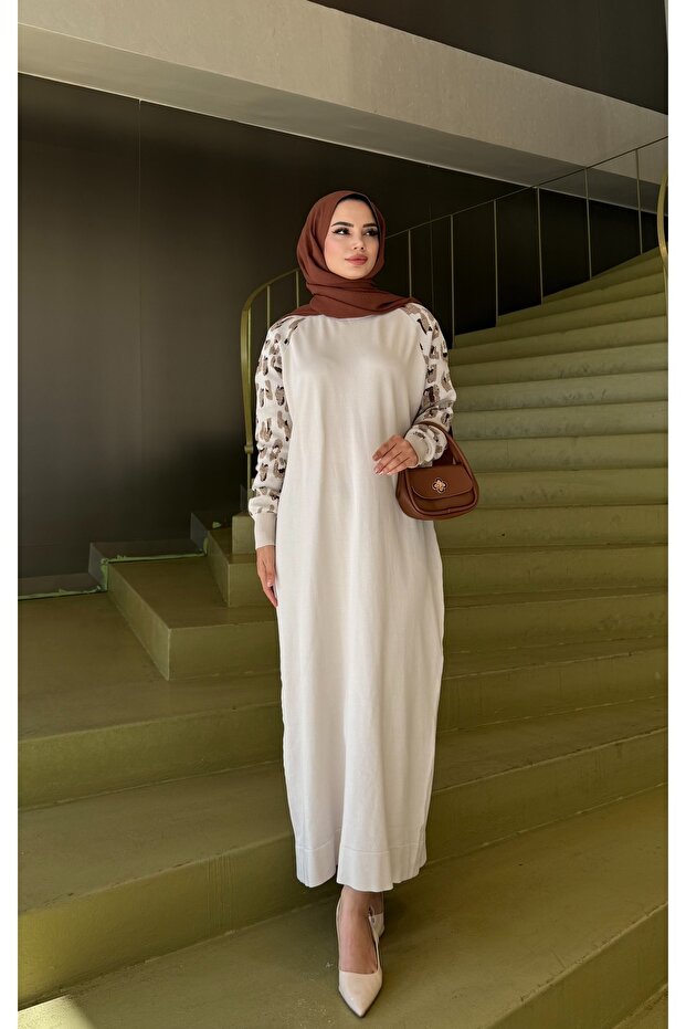 Leopard Patterned Mercerized Dress - 2