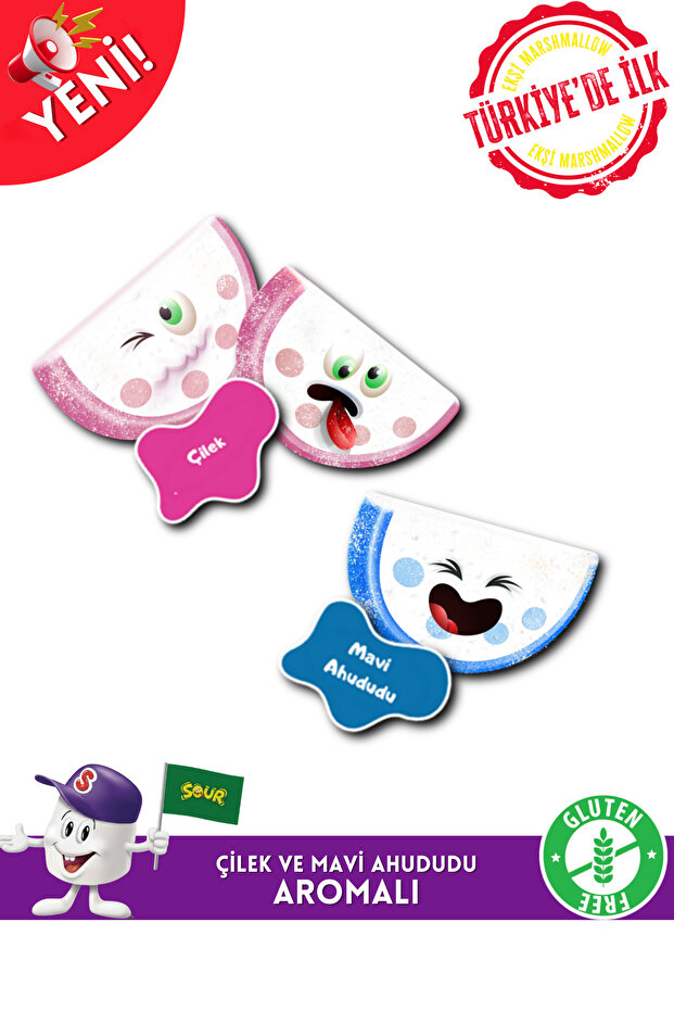 SOUR FRUİTS MARSHMALLOW 100Gx3 - 3