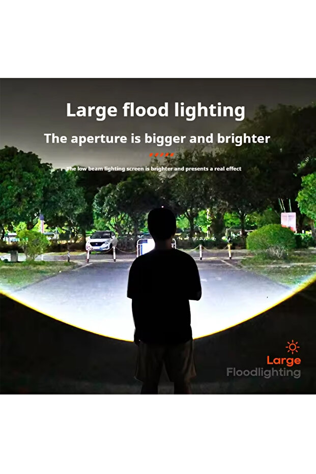Black new SFL3121 flashlight strong searchlight with side light can be used for a variety of - 5