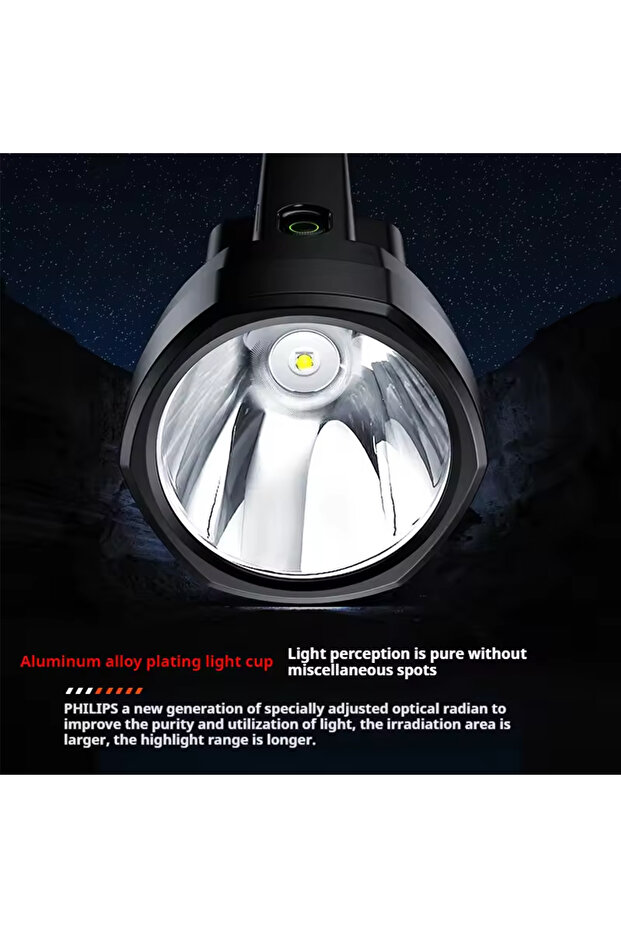 Black new SFL3121 flashlight strong searchlight with side light can be used for a variety of - 7