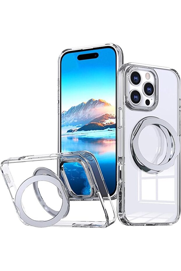 360° Rotatable Magnetic Case for iPhone 16 Pro Max – Shockproof & Kickstand