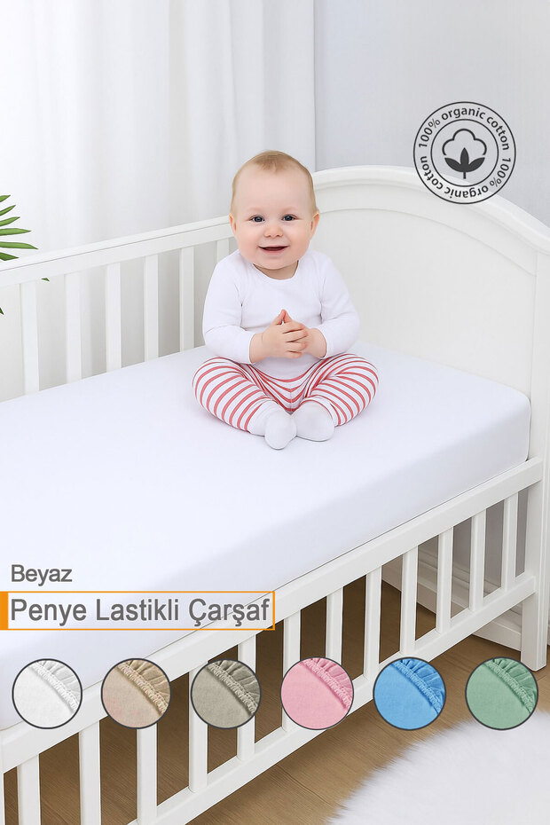 100% Combed Cotton, Elastic Baby Bed Sheet, Organic Cotton, Mother's Side, Park Crib Sheet