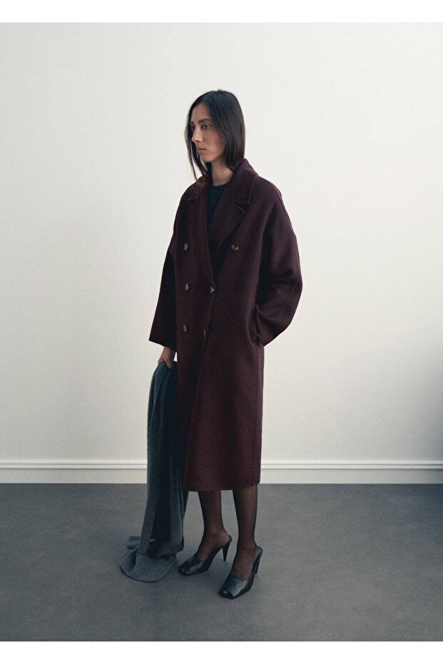 El yapımı oversize yün palto - 8