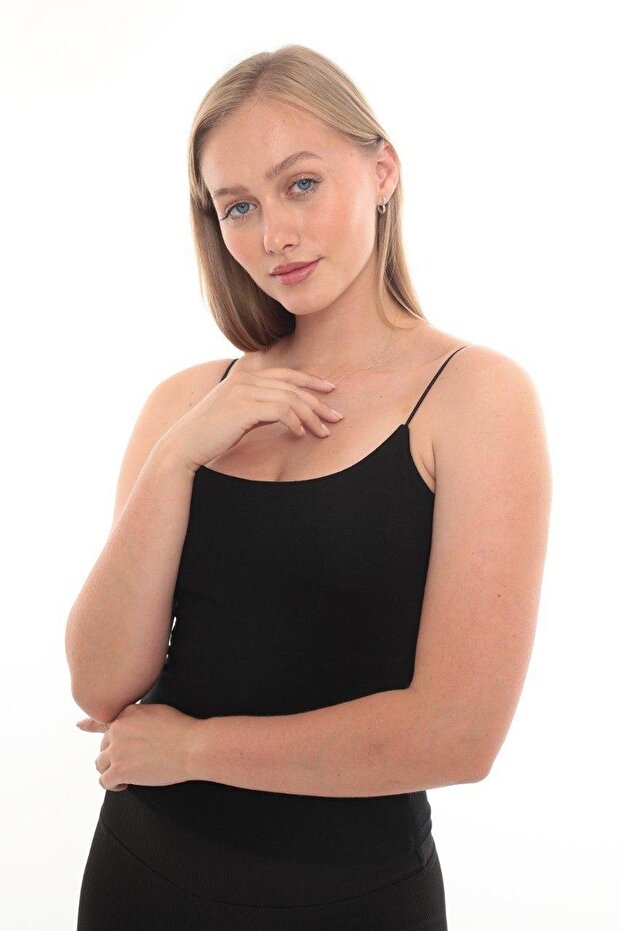 Çift Katlı LASTİK Askılı Atlet - 6