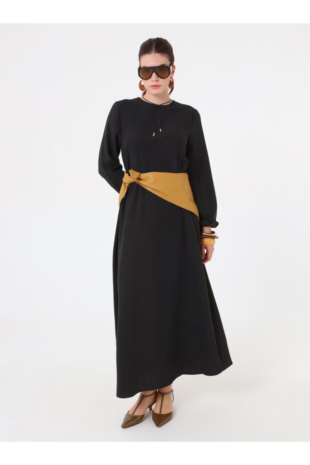 Φόρεμα Hijab Soft Touch - Μαύρο - Refka - 2