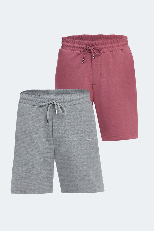 VIRTUALLY 2 li Set Erkek Gri -Gül Şort - 1