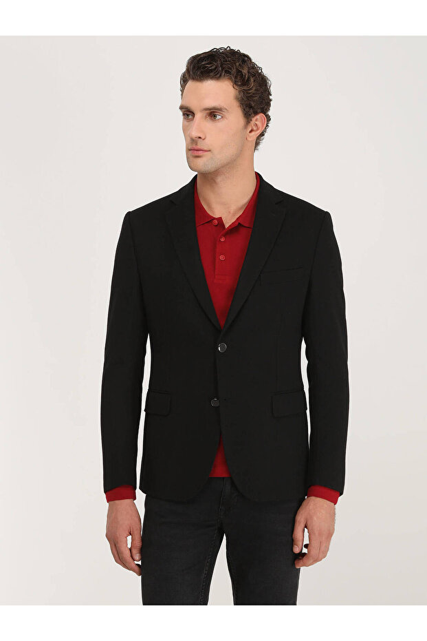 Düz Dokuma Ceket - 1
