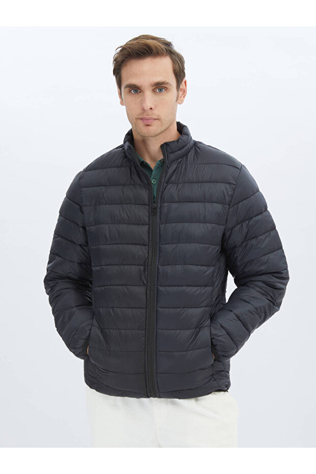 Siyah Regular Fit Casual Dokuma Mont - 2