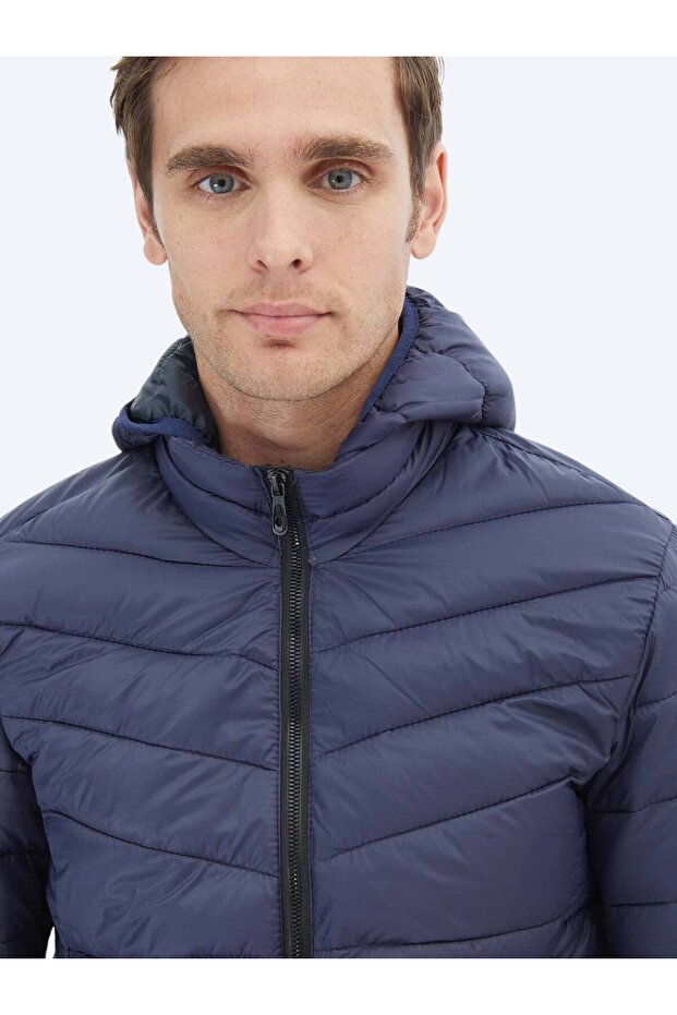 Lacivert Regular Fit Casual Dokuma Mont - 4