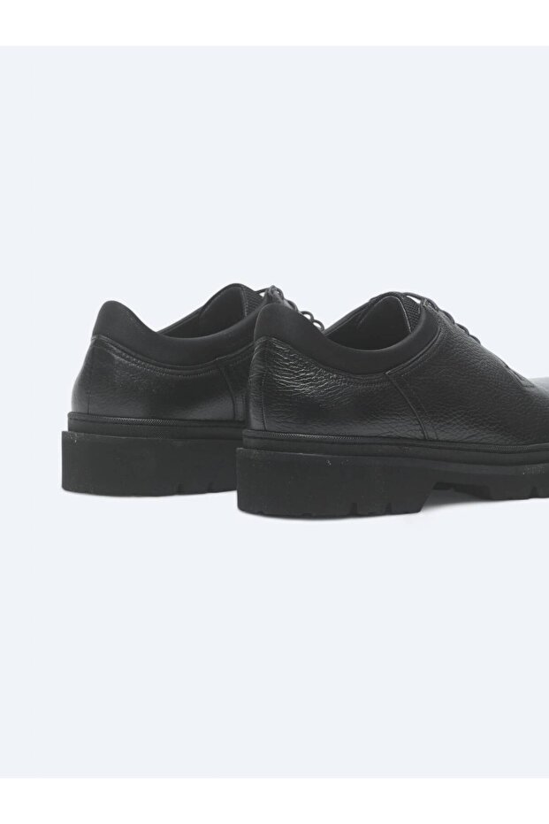 Siyah Deri Smart Casual Ayakkabı - 5