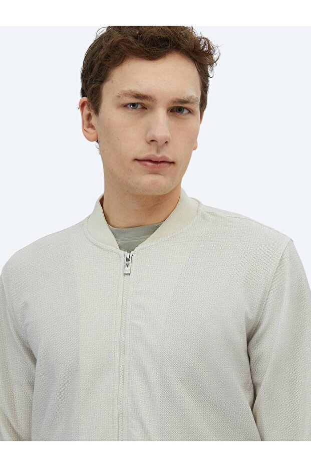 Bej Regular Fit Casual Örme Mont - 4