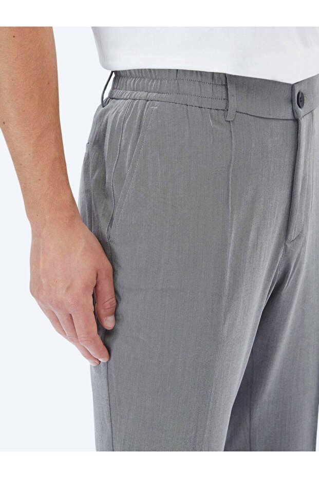 Antrasit Dokuma Jogging Fit Casual Pantolon - 4